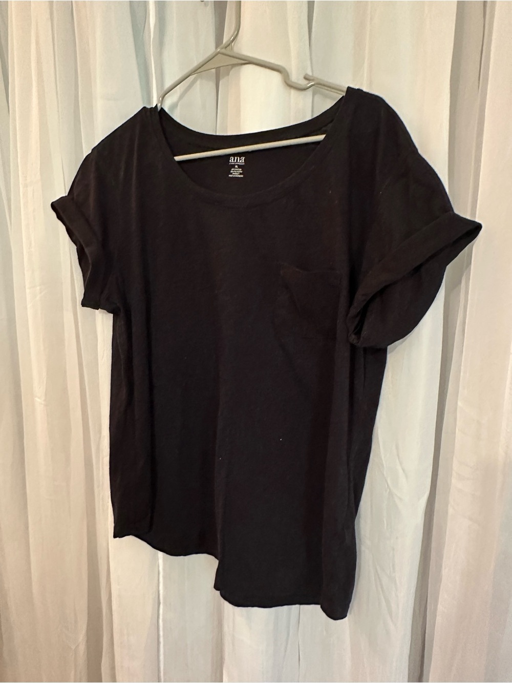 a.n.a Black Short-Sleeve Crew Pocket Tee - Picture 4 of 7